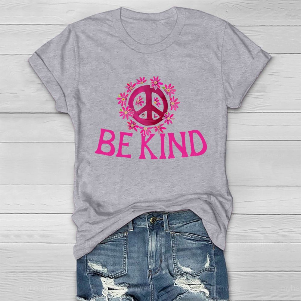 Be Kind Flowers Symbols  Healthwear T-shirt