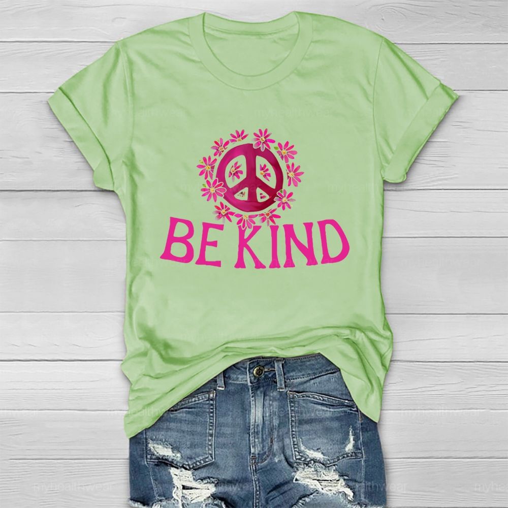 Be Kind Flowers Symbols  Healthwear T-shirt