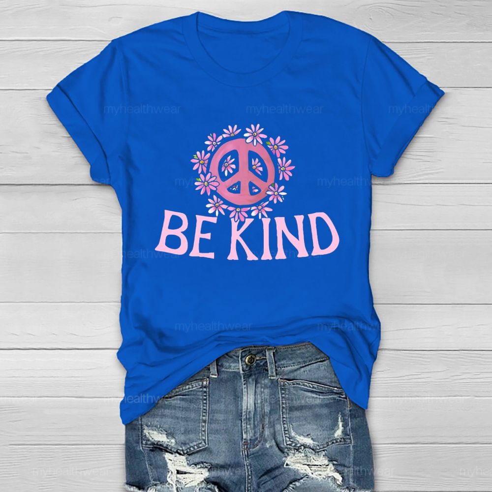 Be Kind Flowers Symbols  Healthwear T-shirt