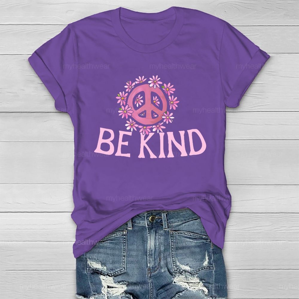 Be Kind Flowers Symbols  Healthwear T-shirt