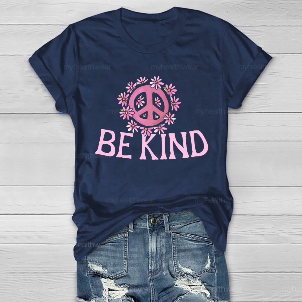 Be Kind Flowers Symbols  Healthwear T-shirt