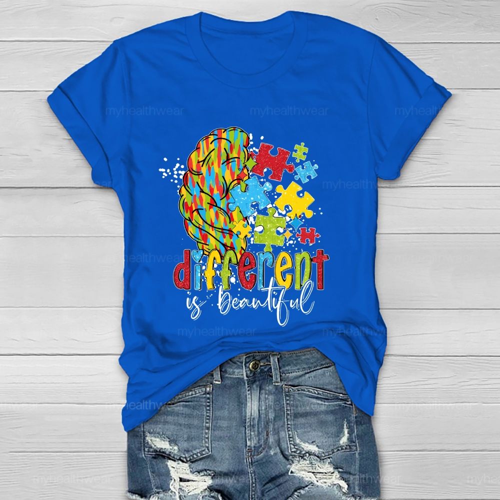 Different Is Beautiful Puzzle Brain  Healthwear T-shirt
