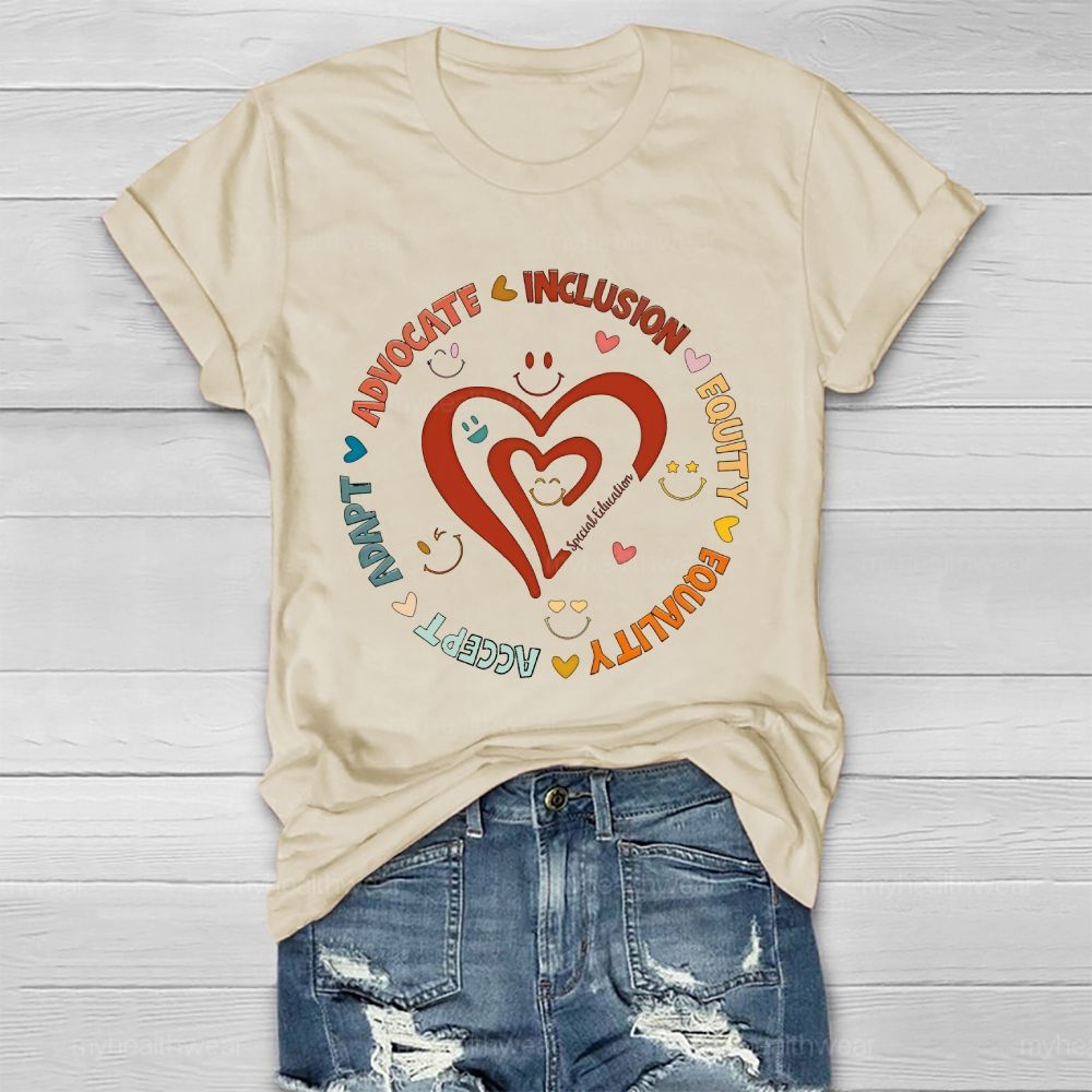Special Education  Accept  Adapt  Advocate   Healthwear T-shirt