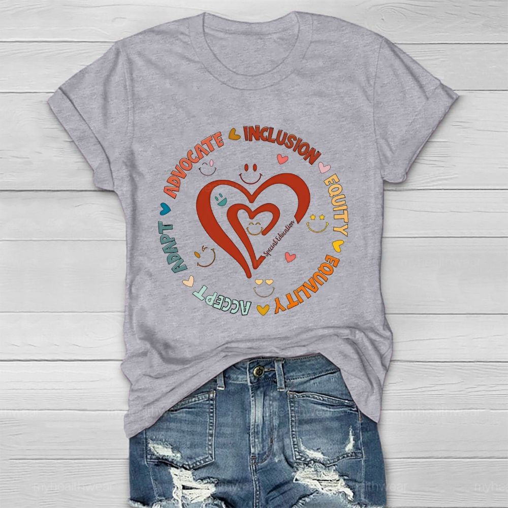 Special Education  Accept  Adapt  Advocate   Healthwear T-shirt