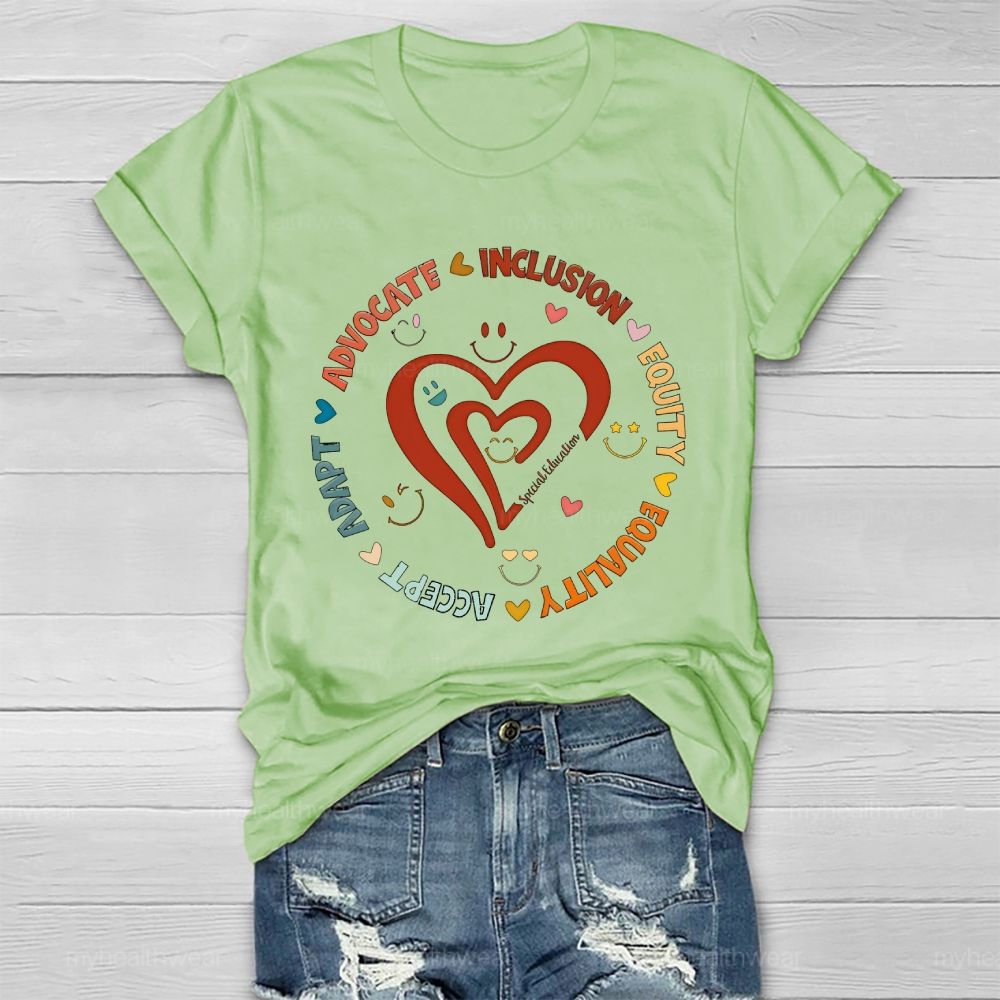 Special Education  Accept  Adapt  Advocate   Healthwear T-shirt