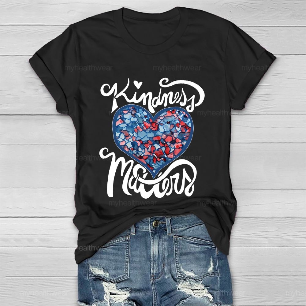 Kindness Matters Heart Shape  Healthwear T-shirt