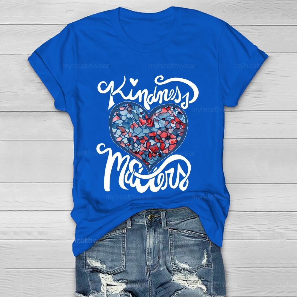Kindness Matters Heart Shape  Healthwear T-shirt