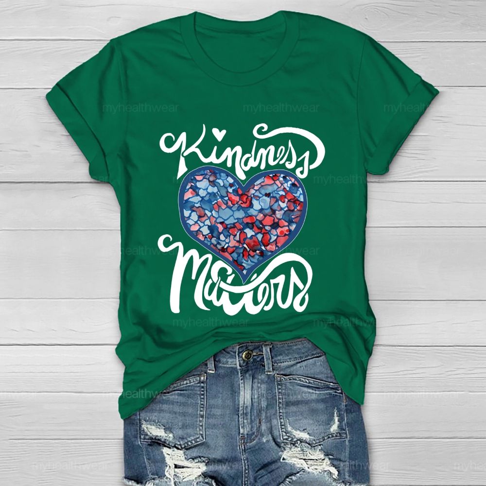 Kindness Matters Heart Shape  Healthwear T-shirt