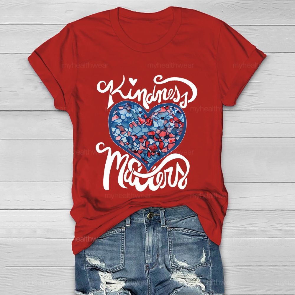 Kindness Matters Heart Shape  Healthwear T-shirt