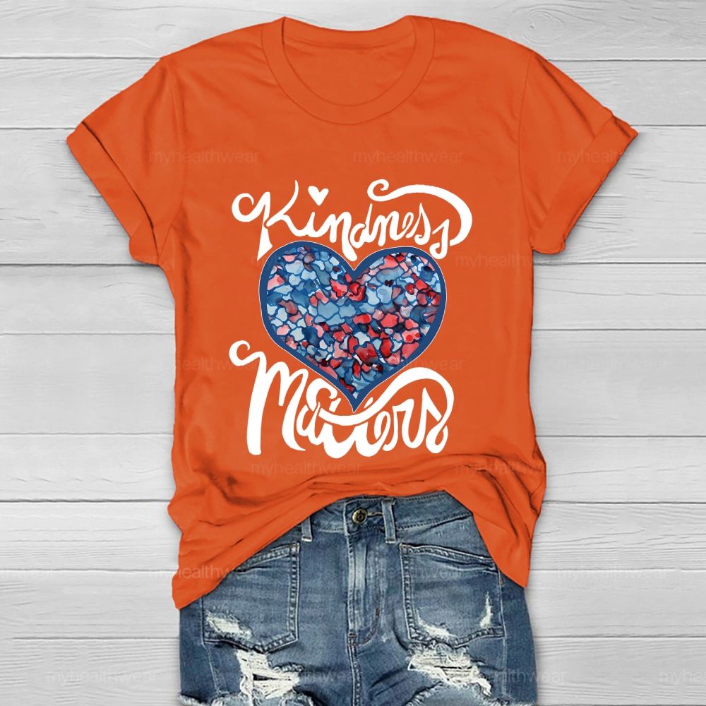 Kindness Matters Heart Shape  Healthwear T-shirt