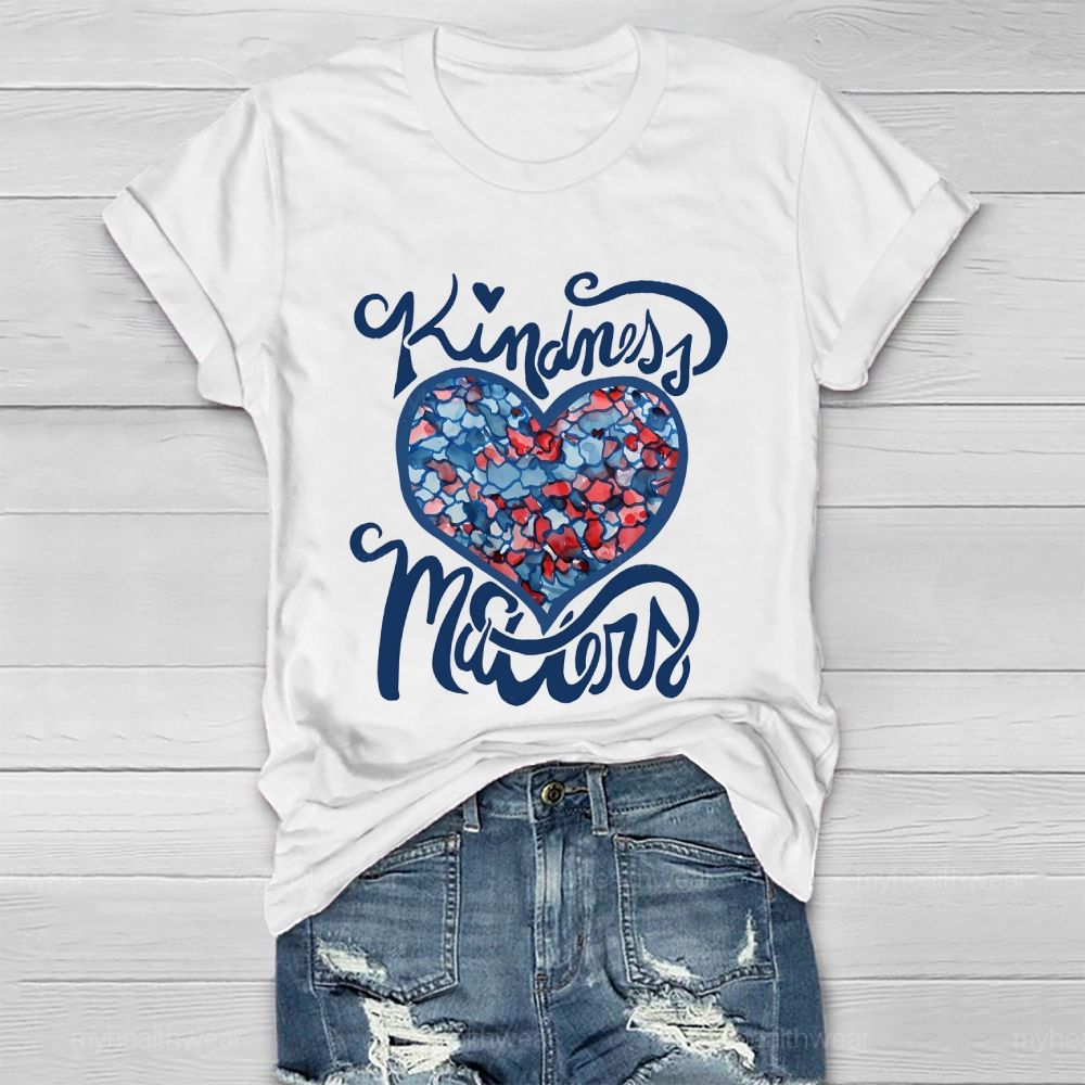 Kindness Matters Heart Shape  Healthwear T-shirt