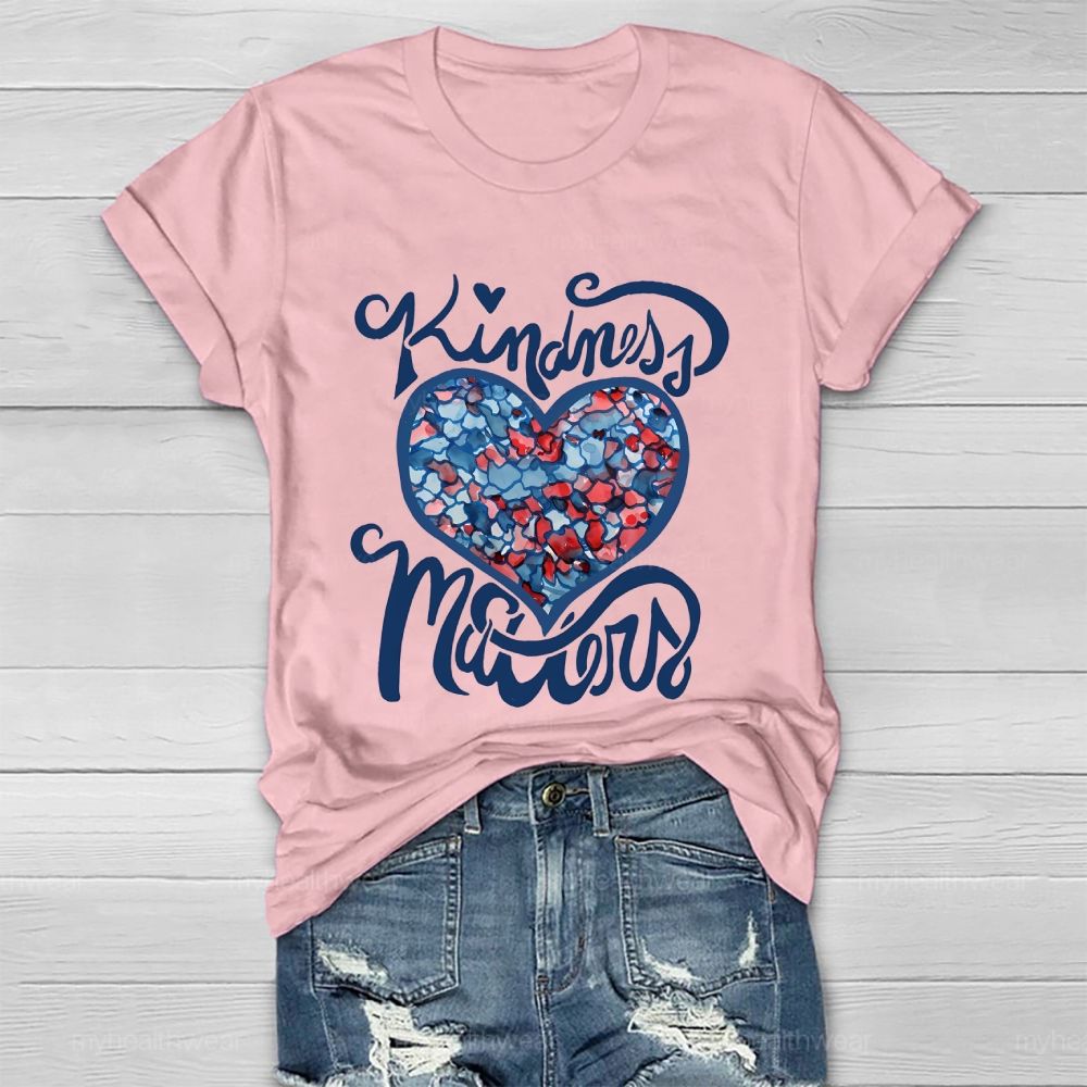 Kindness Matters Heart Shape  Healthwear T-shirt