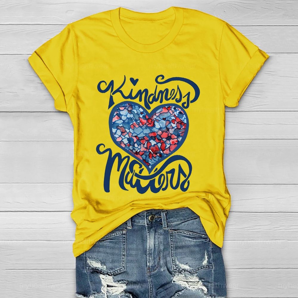 Kindness Matters Heart Shape  Healthwear T-shirt
