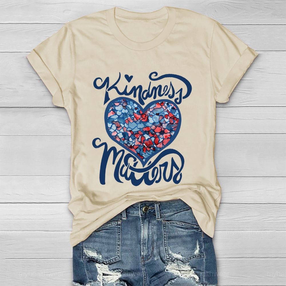 Kindness Matters Heart Shape  Healthwear T-shirt