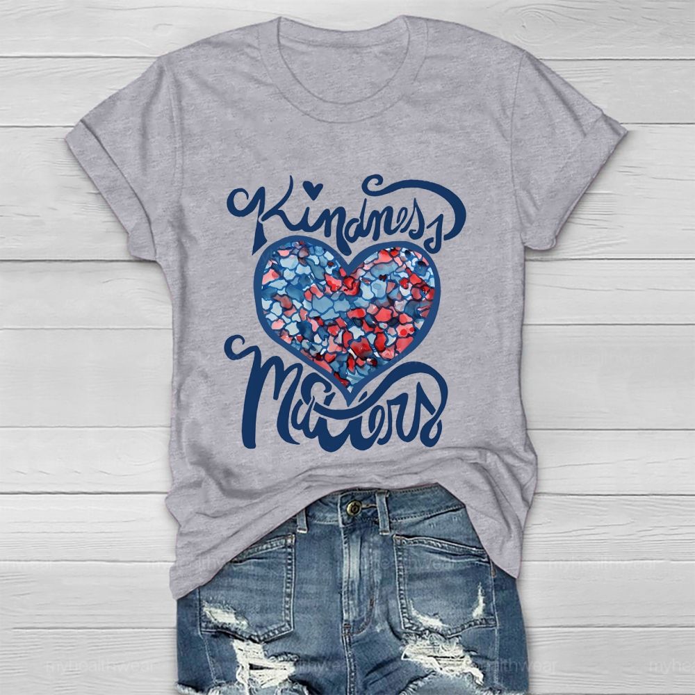 Kindness Matters Heart Shape  Healthwear T-shirt