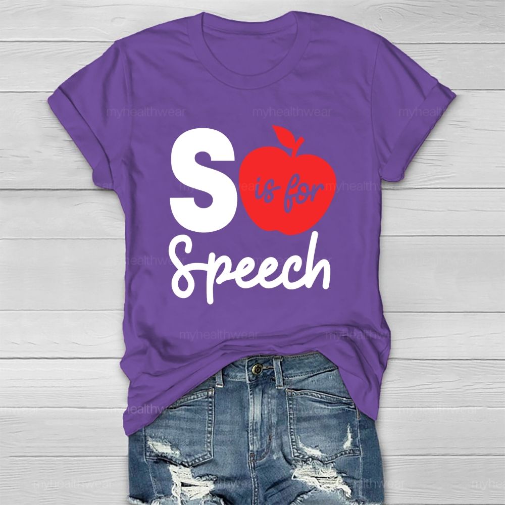 S Is For Speech Pattern  Healthwear T-shirt