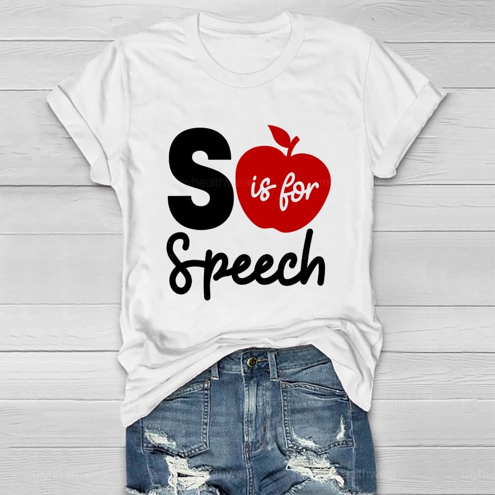 S Is For Speech Pattern  Healthwear T-shirt