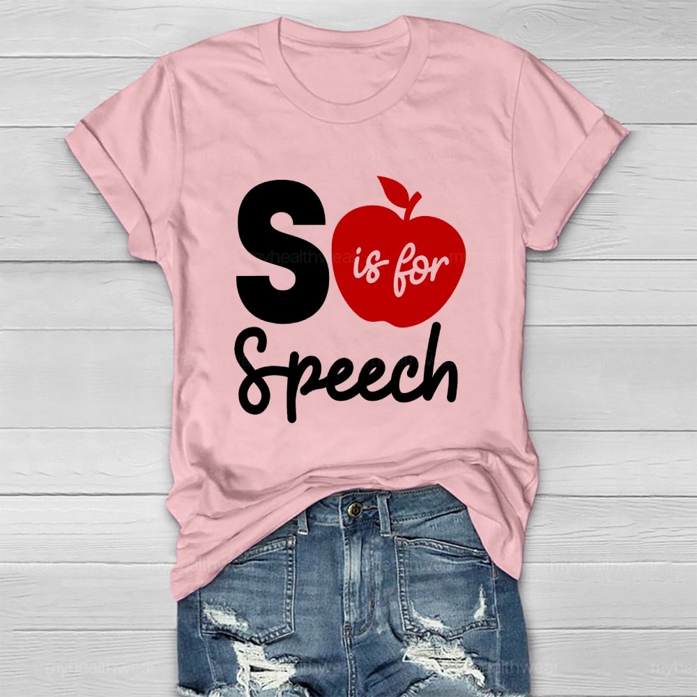 S Is For Speech Pattern  Healthwear T-shirt