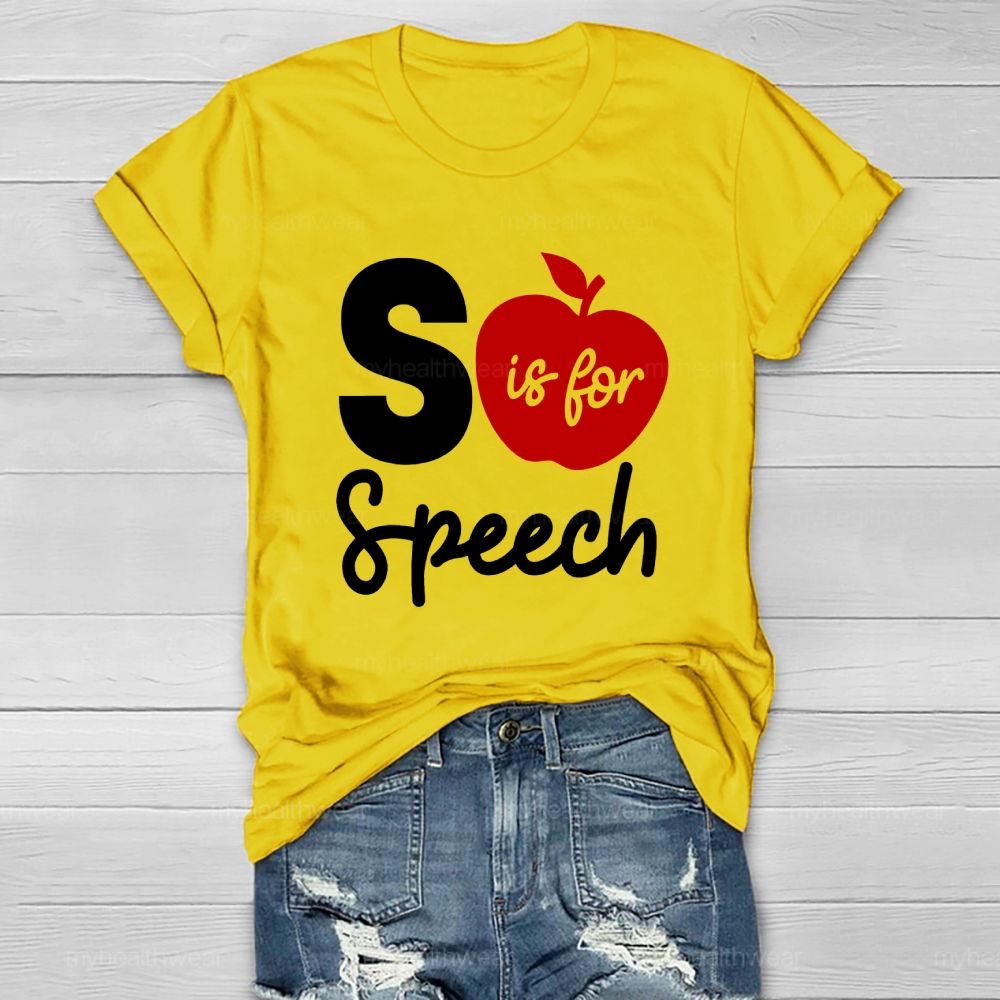 S Is For Speech Pattern  Healthwear T-shirt