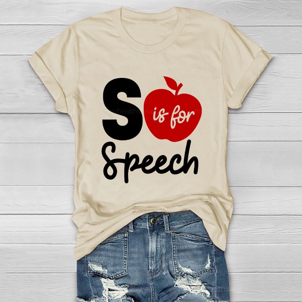 S Is For Speech Pattern  Healthwear T-shirt