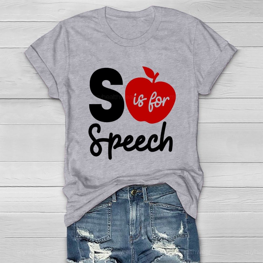 S Is For Speech Pattern  Healthwear T-shirt