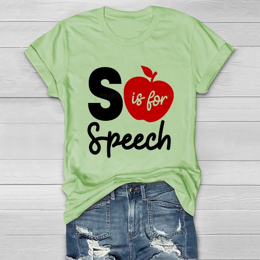 S Is For Speech Pattern  Healthwear T-shirt