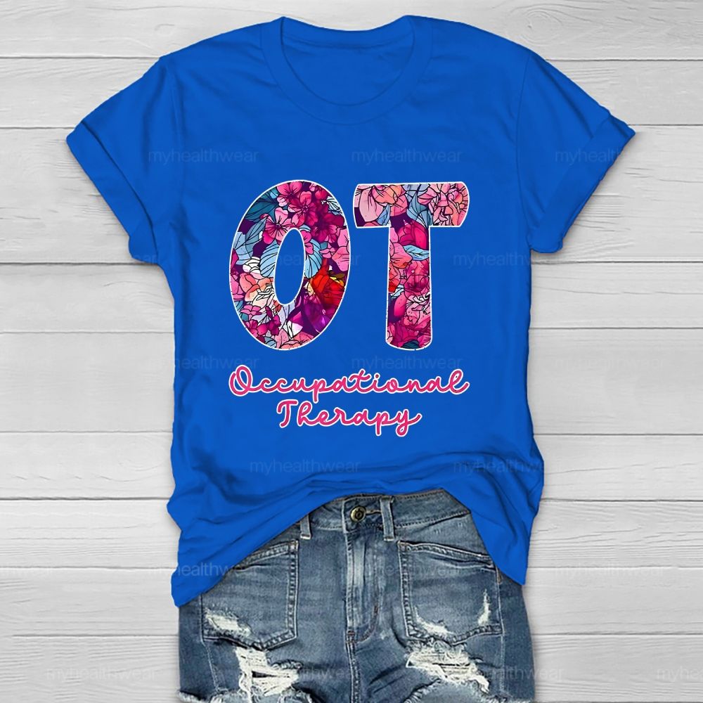 Occupational Therapist Letters Graphic  Healthwear T-shirt