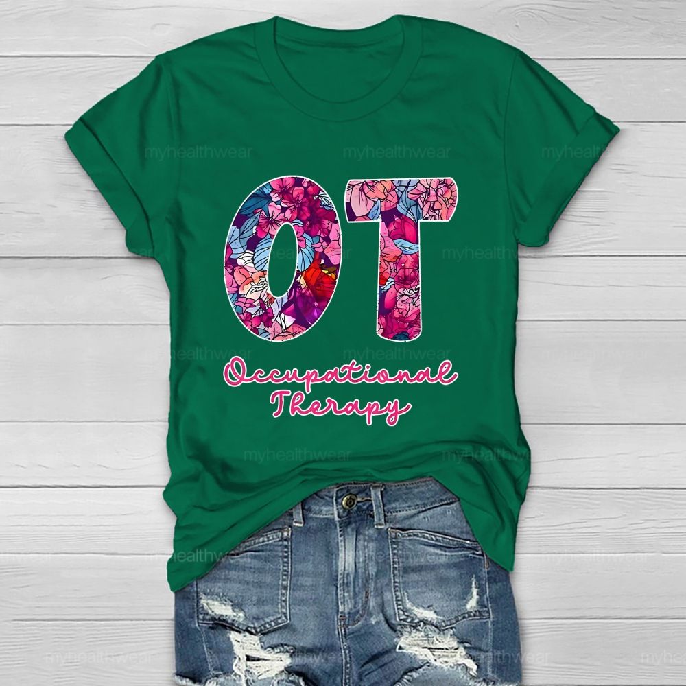 Occupational Therapist Letters Graphic  Healthwear T-shirt