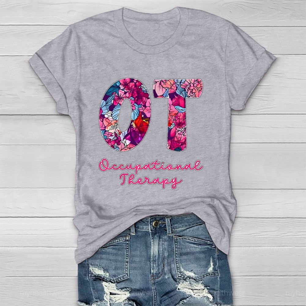 Occupational Therapist Letters Graphic  Healthwear T-shirt