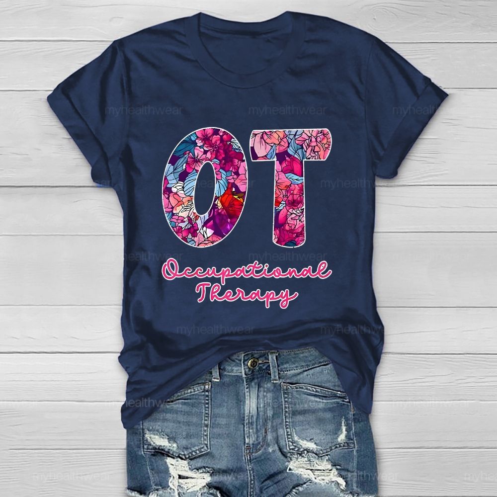 Occupational Therapist Letters Graphic  Healthwear T-shirt