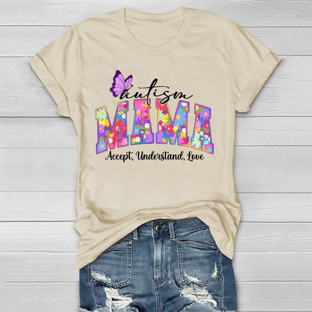 Autism Mama   Accept  Understand  Love   Healthwear T-shirt