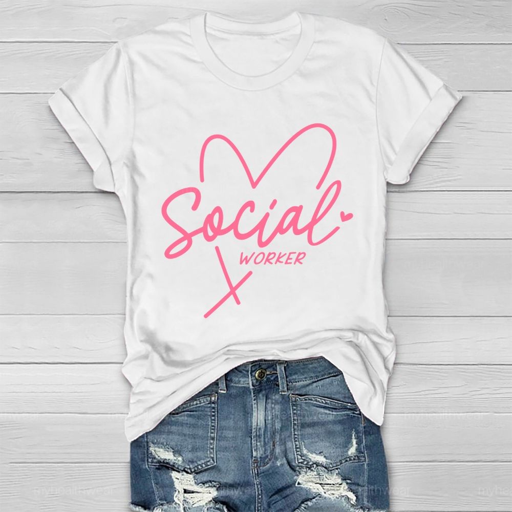 Social Worker  Love Letters  Healthwear T-shirt
