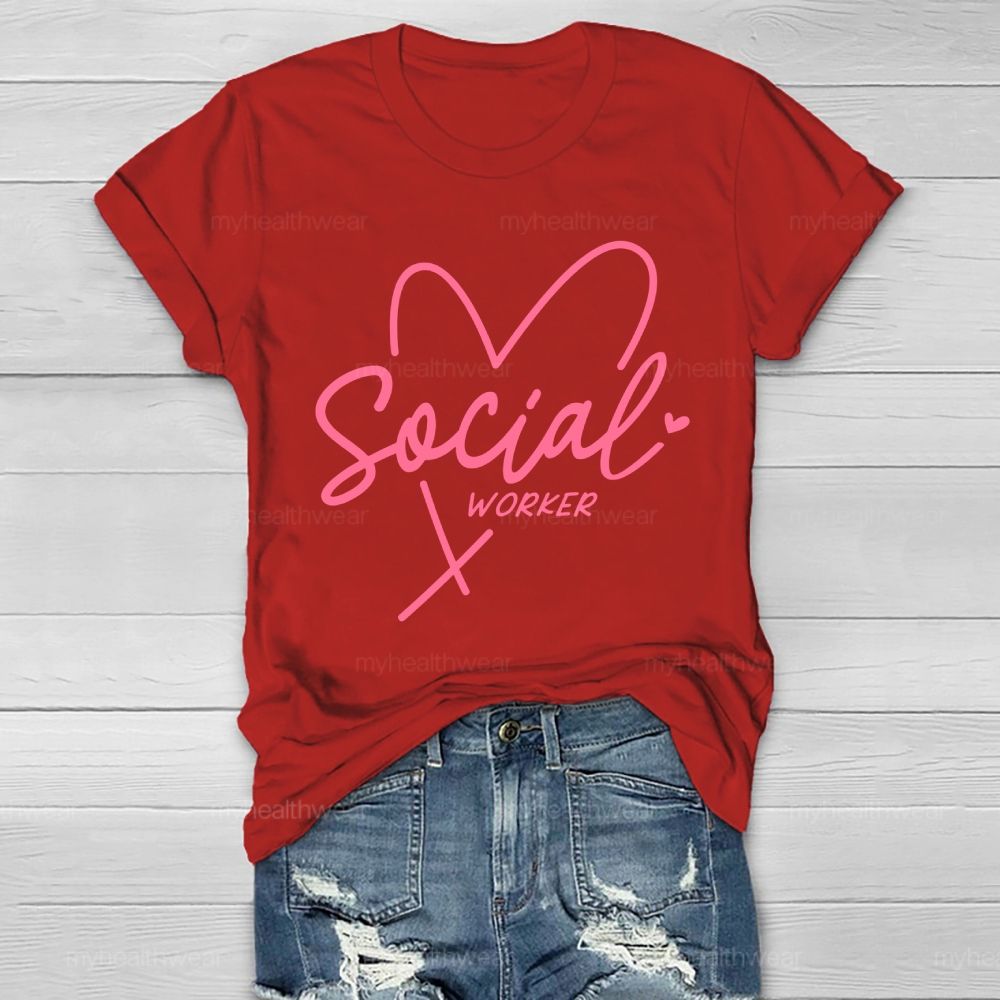 Social Worker  Love Letters  Healthwear T-shirt