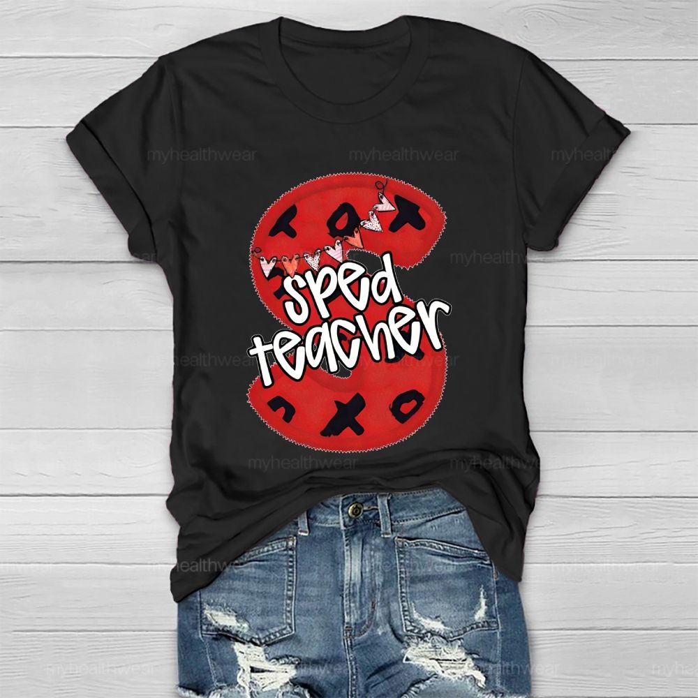 Sped Teacher Letters Graphics  Healthwear T-shirt