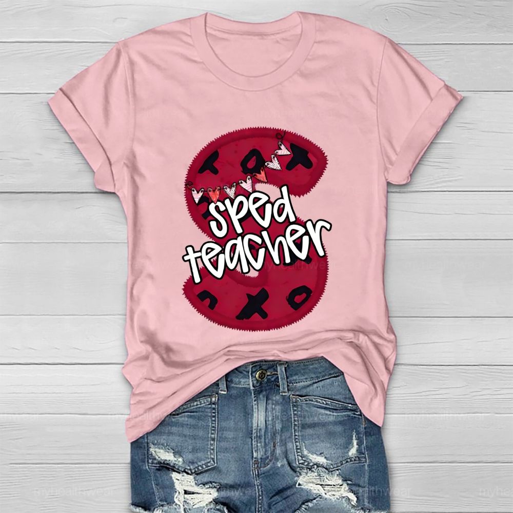 Sped Teacher Letters Graphics  Healthwear T-shirt