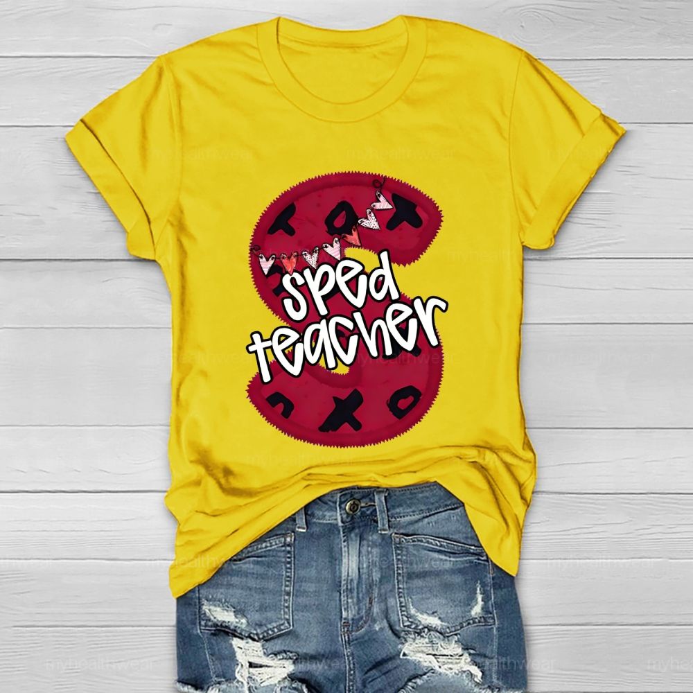 Sped Teacher Letters Graphics  Healthwear T-shirt