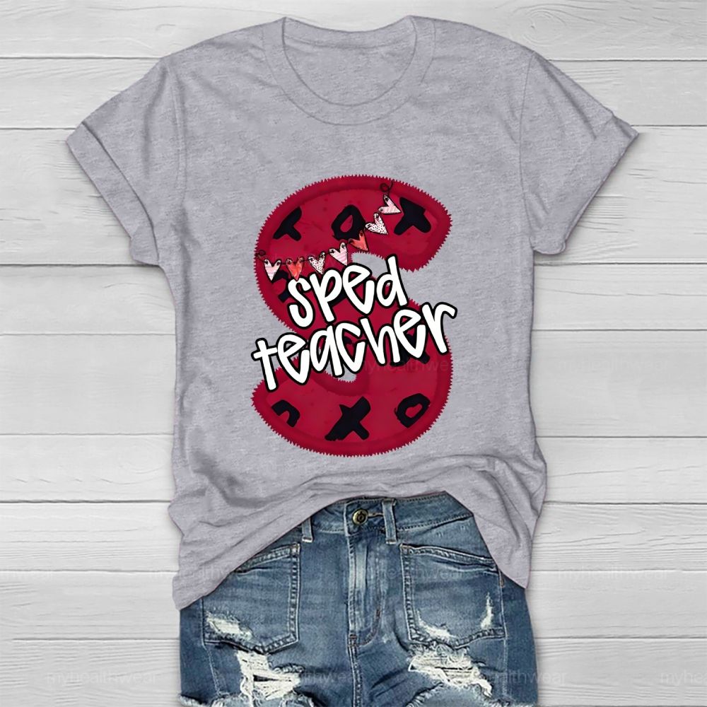 Sped Teacher Letters Graphics  Healthwear T-shirt