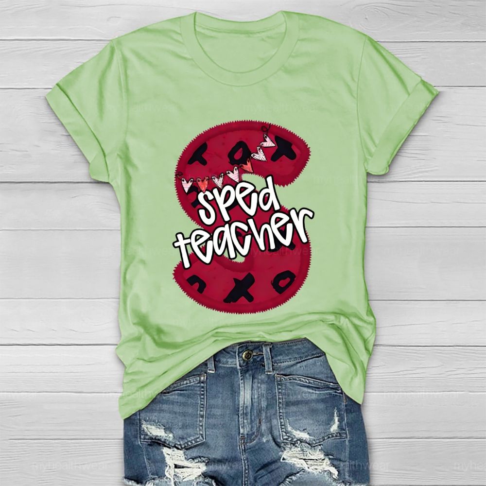 Sped Teacher Letters Graphics  Healthwear T-shirt