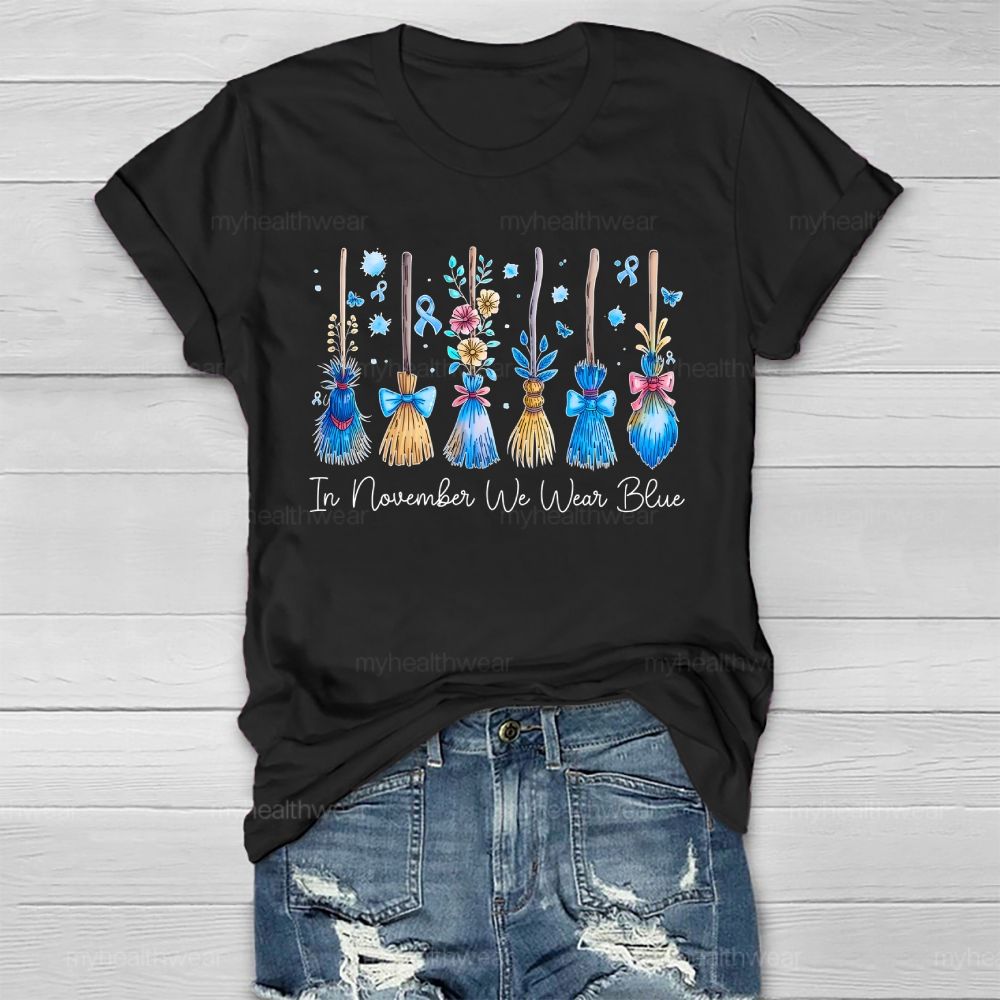 In November We Wear Blue  Graphic  Healthwear T-shirt