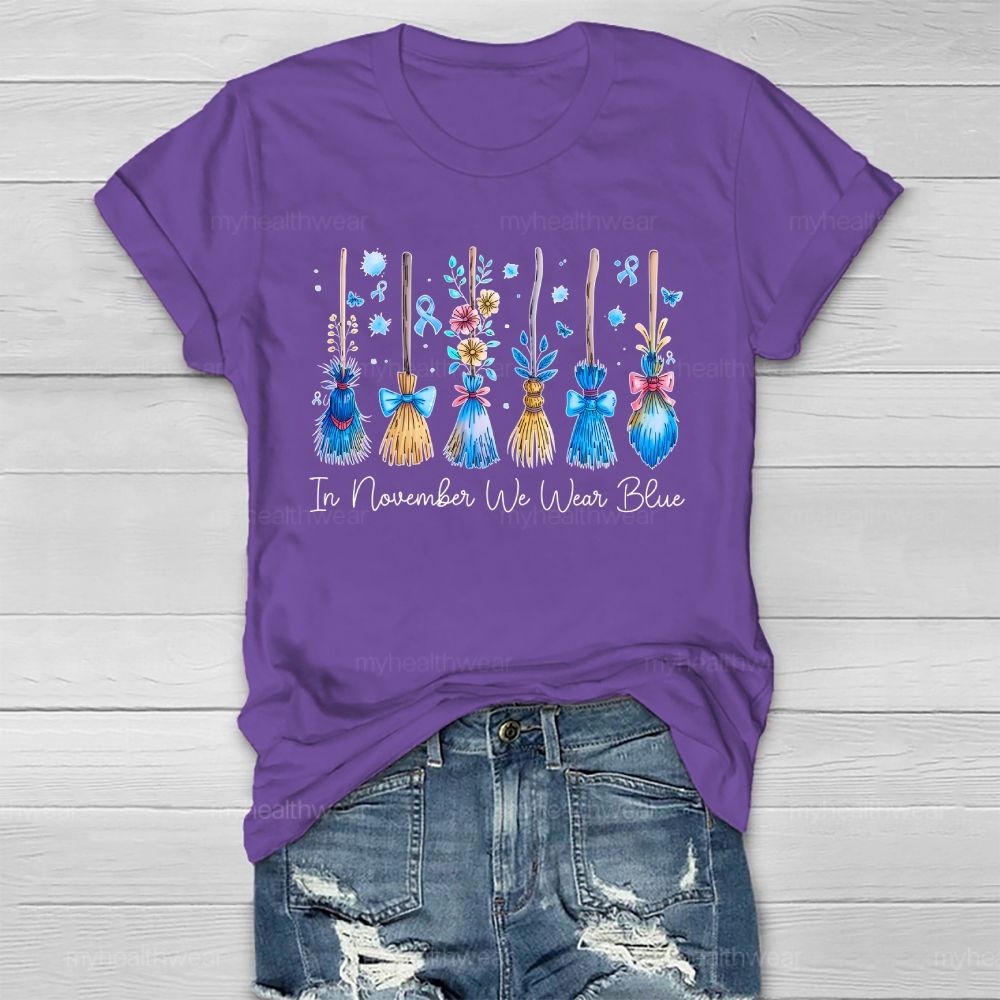 In November We Wear Blue  Graphic  Healthwear T-shirt
