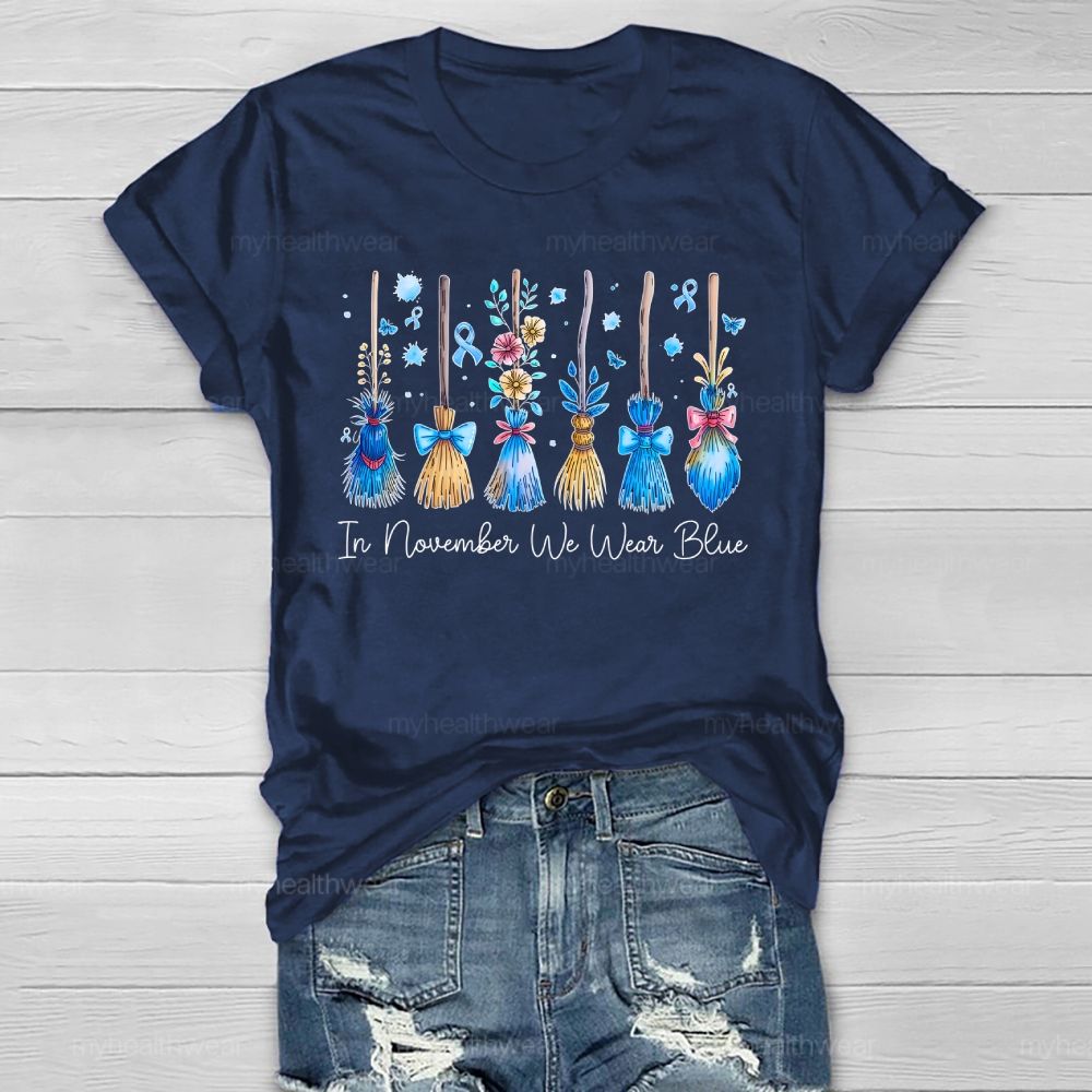In November We Wear Blue  Graphic  Healthwear T-shirt