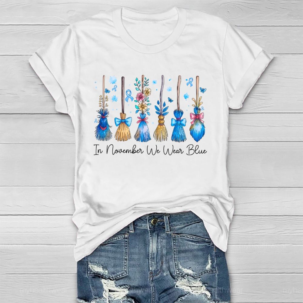 In November We Wear Blue  Graphic  Healthwear T-shirt