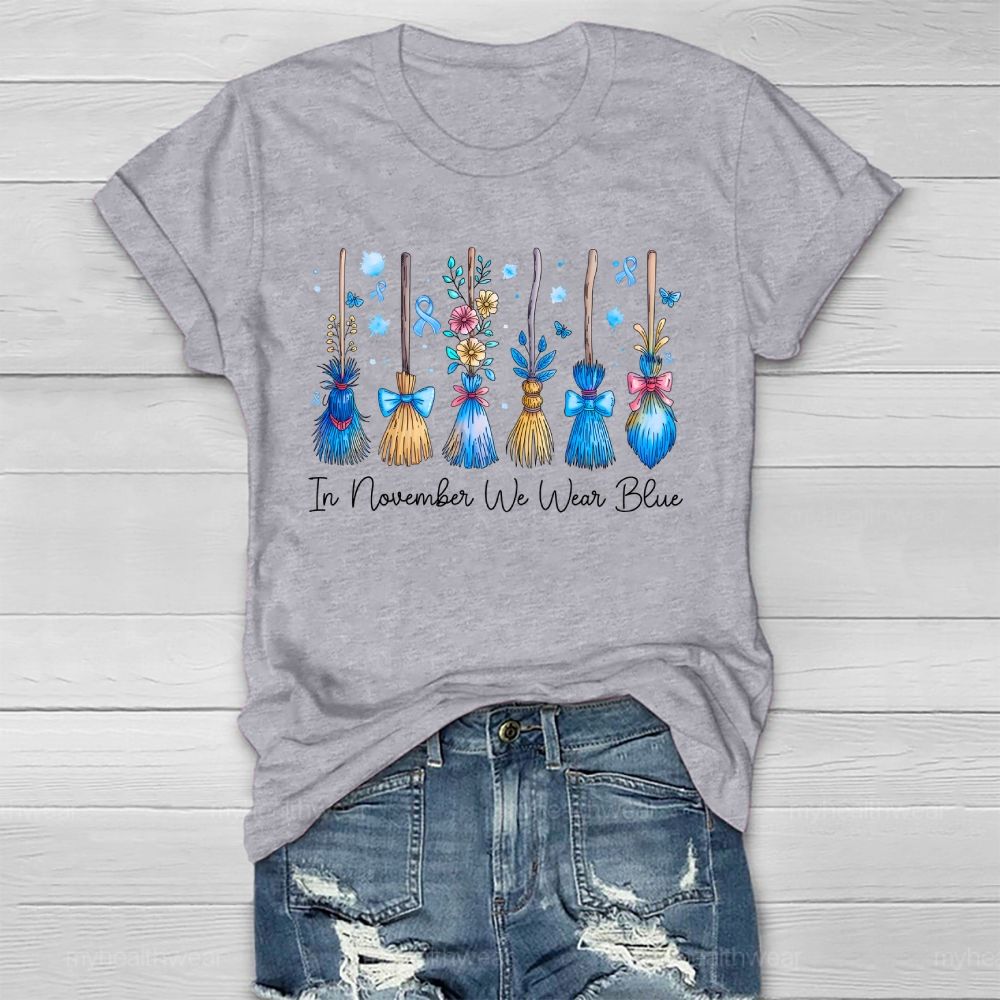 In November We Wear Blue  Graphic  Healthwear T-shirt