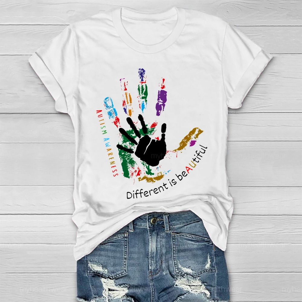 Autism Awareness Different Is Beautiful   Healthwear T-shirt