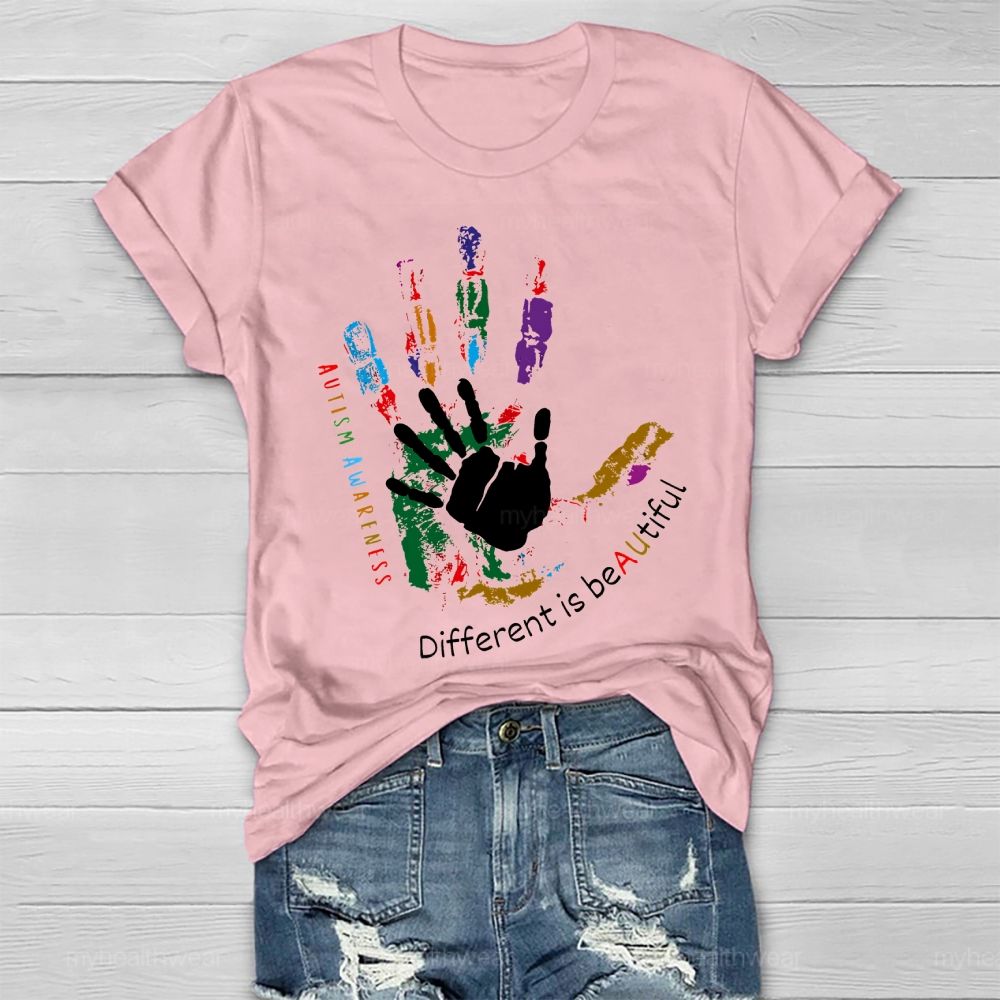 Autism Awareness Different Is Beautiful   Healthwear T-shirt