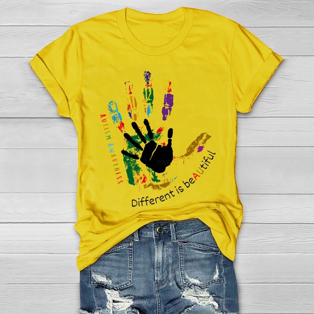 Autism Awareness Different Is Beautiful   Healthwear T-shirt