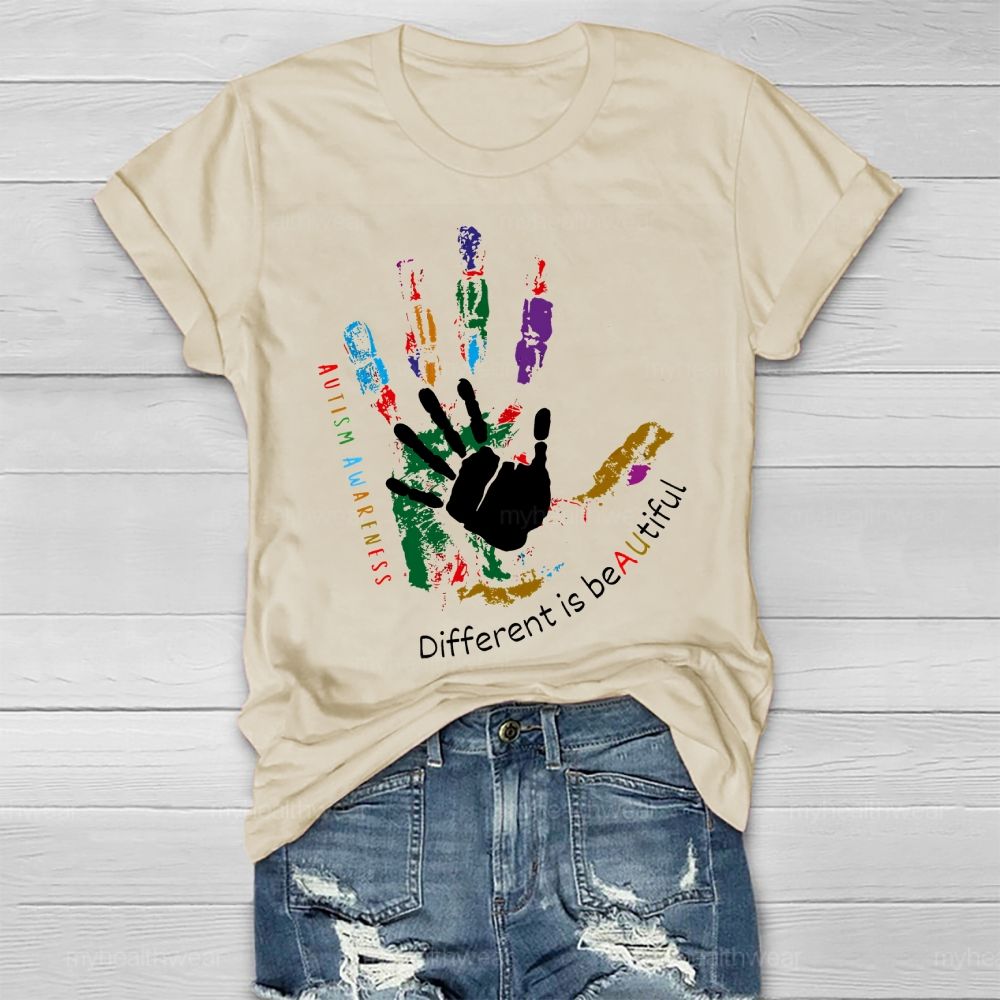 Autism Awareness Different Is Beautiful   Healthwear T-shirt