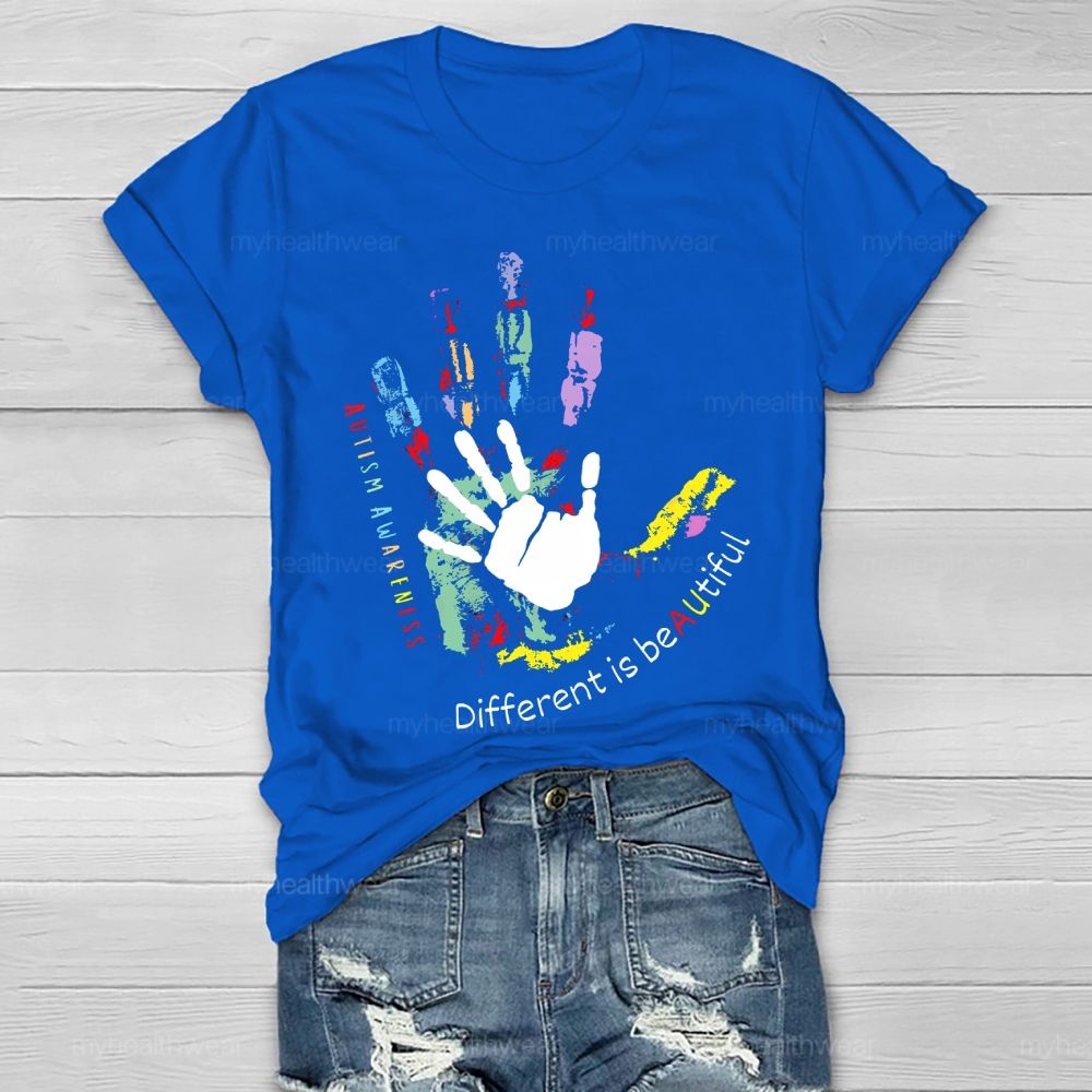 Autism Awareness Different Is Beautiful   Healthwear T-shirt