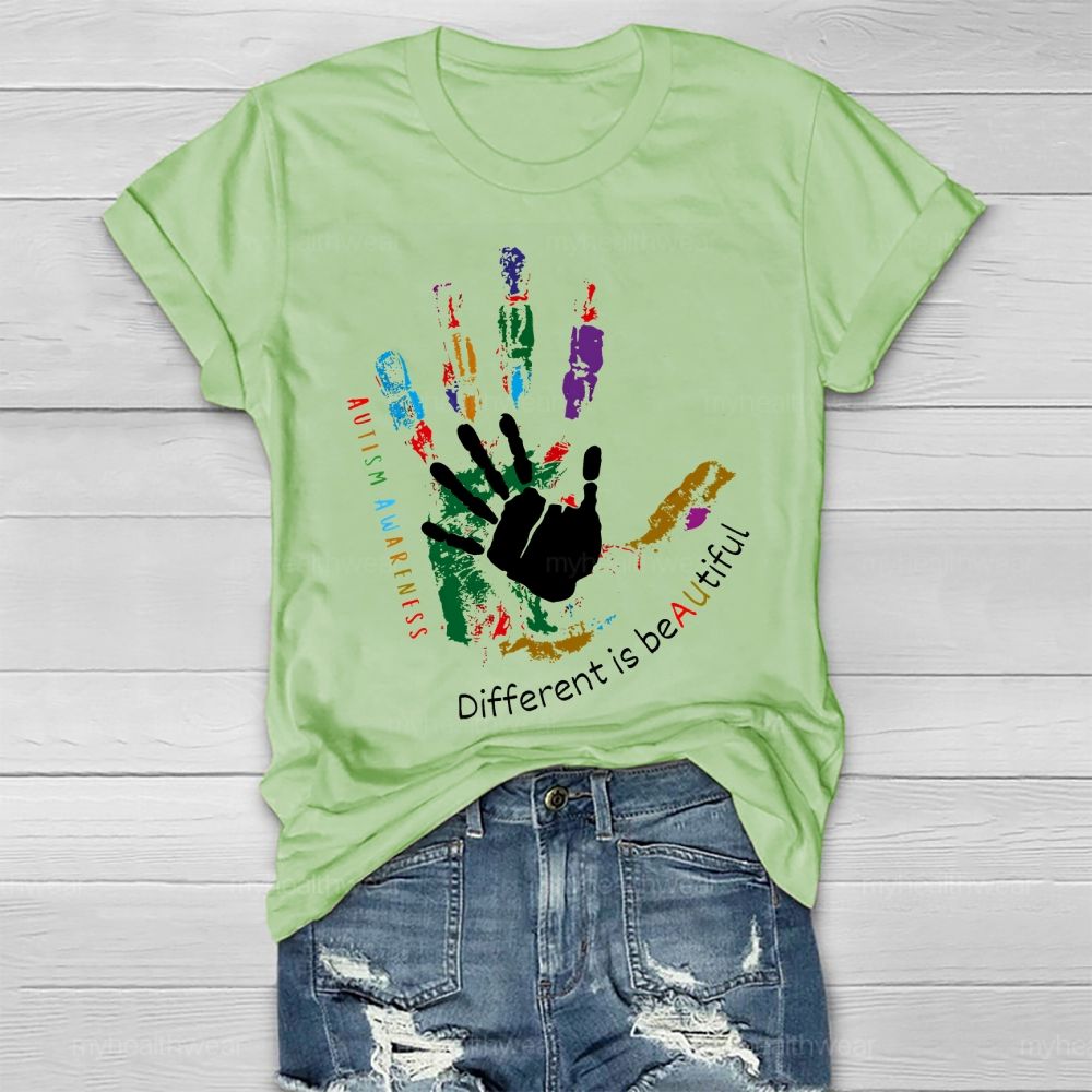 Autism Awareness Different Is Beautiful   Healthwear T-shirt