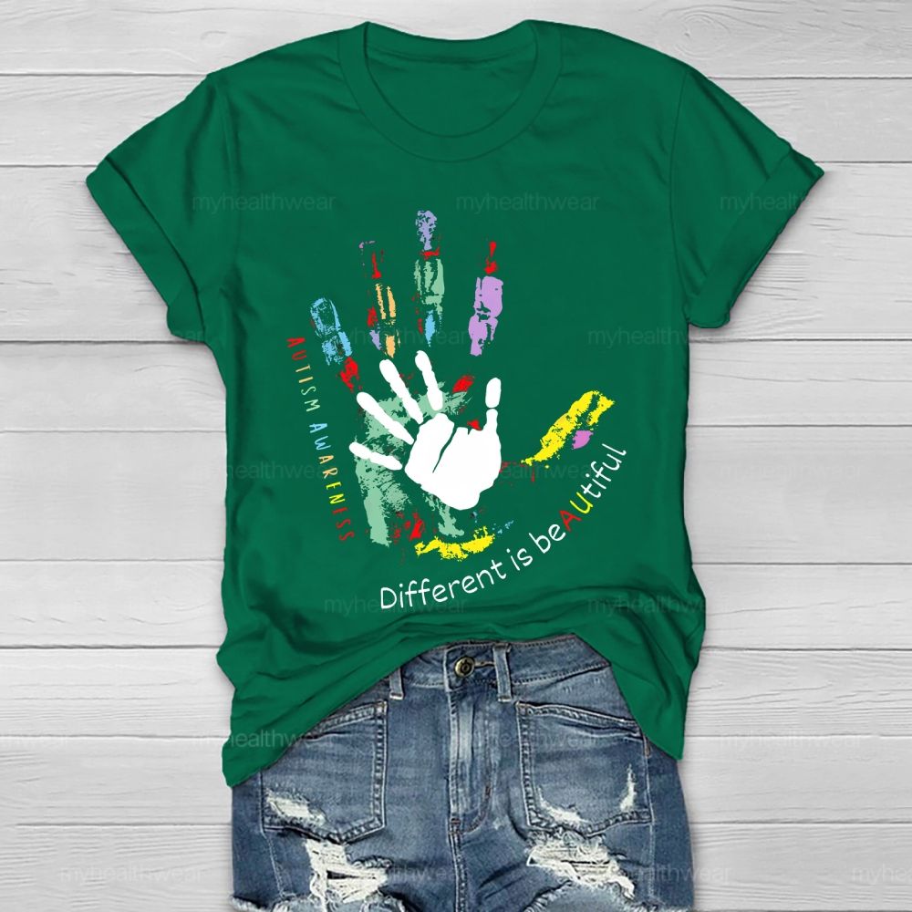 Autism Awareness Different Is Beautiful   Healthwear T-shirt